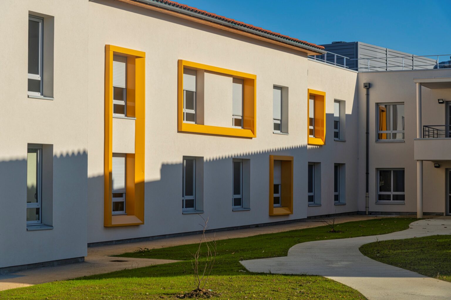Immeuble avec façade isoler par l'extérieur